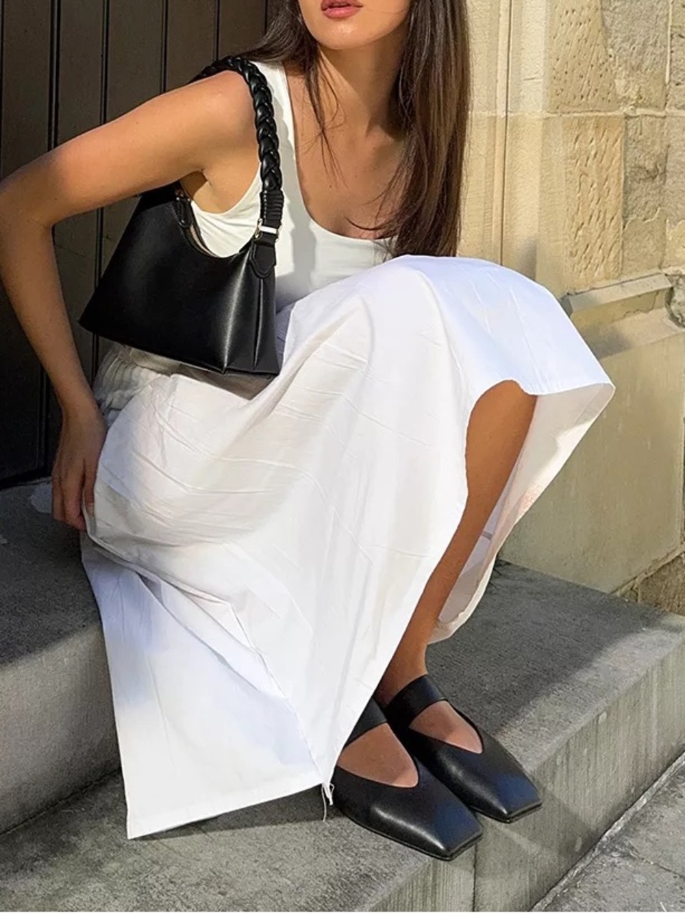 Tony Bianco Hawaii Ballet Flat in Black Nappa